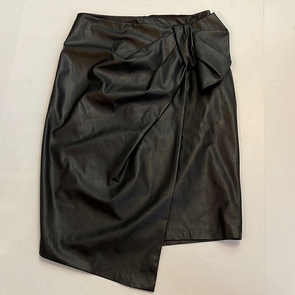 Closet London Vegan Leather Skirt
